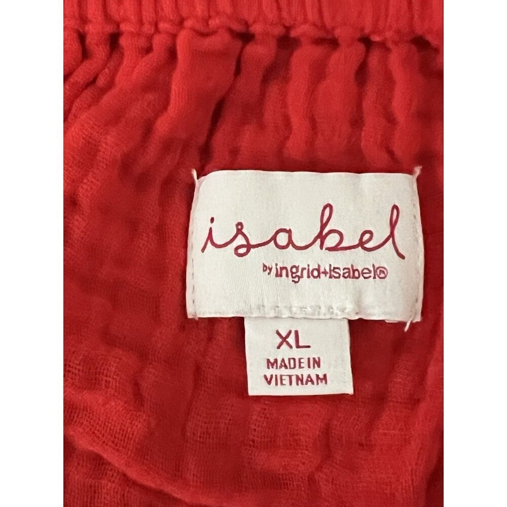 Isabel Maternity Flutter Sleeve Gauze Mini Dress Size XL Coral Lightweight - Picture 5 of 8